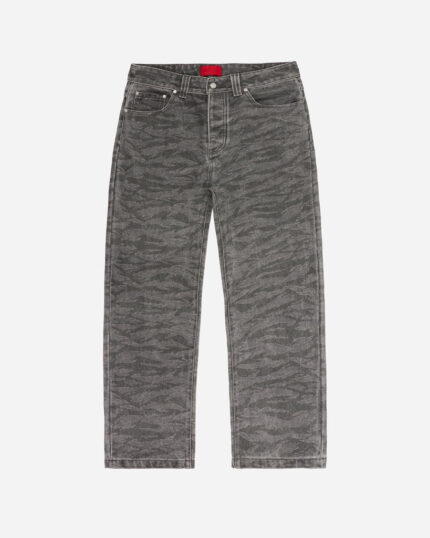 FUGAZI Washed Tiger Camo Work Pant Grey – Heavyweight front view