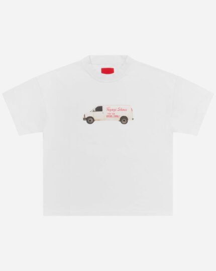 FUGAZI Truck Tee White – Heavyweight front view