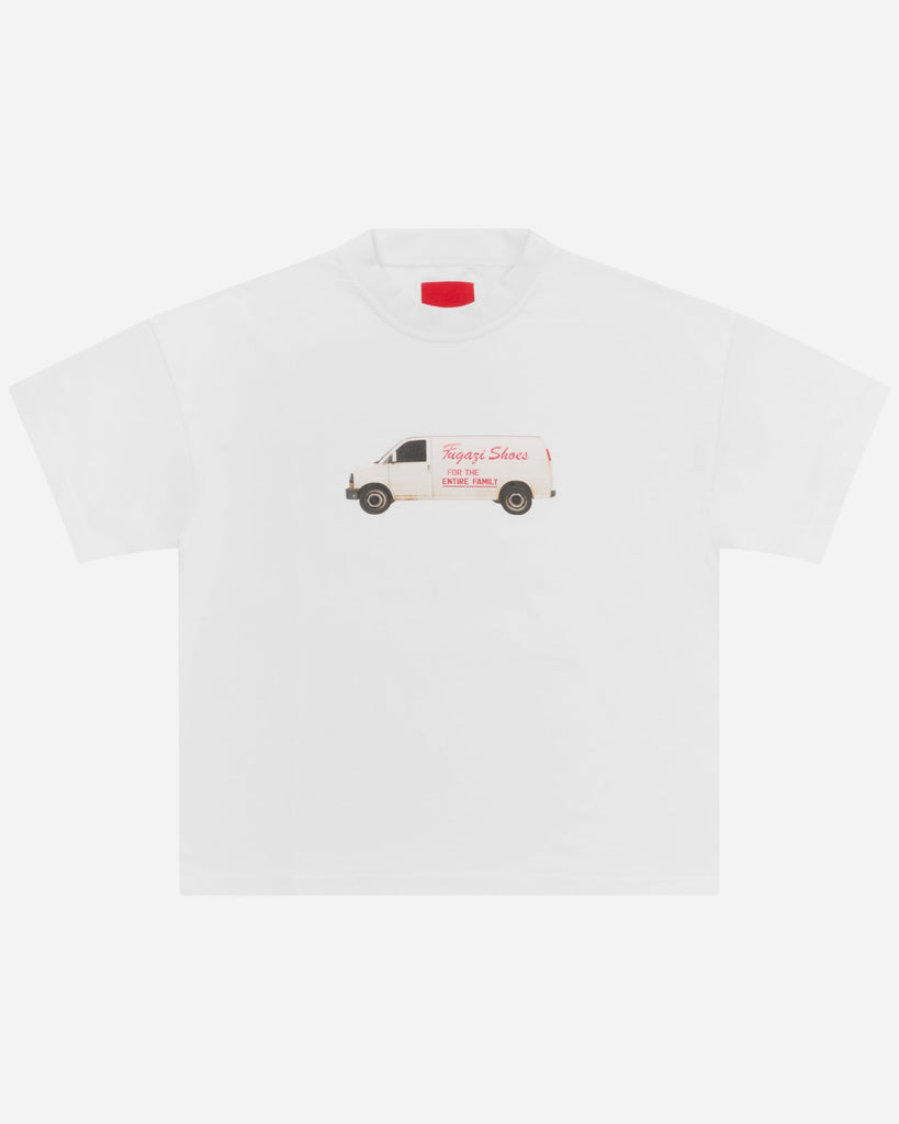 FUGAZI Truck Tee White – Heavyweight - front view FUGAZI Truck Tee White – Heavyweight front view